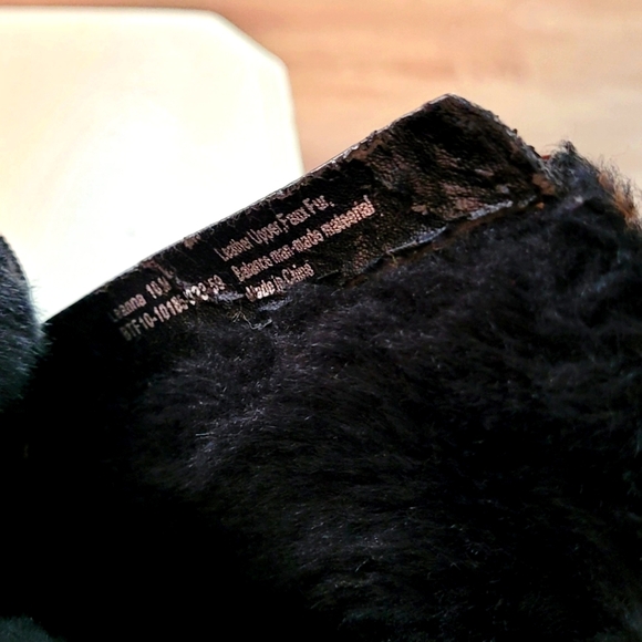 Women's Bare Traps Black Leanna suede, faux fur leather boots NWT,  Sz 10 M - Picture 6 of 7